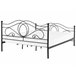 Beliani Cama com estrado Metal LYRA 182x209 Preto