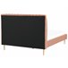 Beliani Cama com estrado Veludo MARVILLE 162x225 Areia