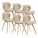 Conjunto de 6 cadeiras de jantar Älmhult [en.casa] Bege