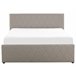 Beliani Cama com estrado Pele sintética ROCHEFORT 190x214 Cinza Escuro