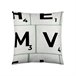 Capa de travesseiro Scrabble Multicor