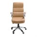 Cadeira giratória de escritório estofada com estofo em pele AlumÍnio