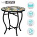 Mesa Well Home Bistro com desenho em mosaico Preto