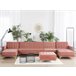 Beliani sofá modular Veludo ABERDEEN Rosa