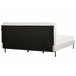 Beliani Cama com estrado Bouclé CORIO Branco/ Bege