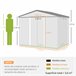 Abrigo de Jardim Aço Galvanizado e PP Outsunny Cinza