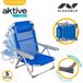 Pack económico 2 cadeiras de praia Gomera cadeiras de praia multiposição anti-tombamento c/ almofada 48x60x90 cm Aktive Cinza