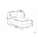Beliani Chaise longue versão à esquerda Bouclé RIOM Branco/ Bege