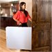 Mesa rectangular rebatível efeito granito branco LIFETIME 184 x 76 x 73,5 cm Branco