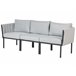 Beliani Conjunto lounge Aço SKALA Cinza Claro