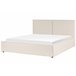 Beliani Cama com estrado Poliéster MOISSAC 197x224 Bege