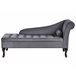 Beliani Chaise longue à direita Veludo PESSAC Cinza