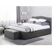Beliani Cama com estrado Poliéster MONTPELLIER 167x213 Cinza Escuro