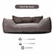 Cama para animais de estimação + comedouro duplo Castanho
