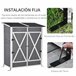 Abrigo de Jardim Madeira de Abeto Outsunny 139 Cinza
