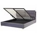 Beliani Cama baú Veludo BATILLY 174x224 Cinza