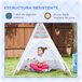 Tenda Tipi Infantil Poliéster e Madeira de Pinho HOMCOM Tenda Tipi Infantil Poliéster e Madeira de Pinho HOMCOM Branco