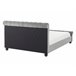 Beliani Cama com estrado Veludo AVALLON 152x233 Cinza Claro