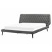 Beliani Cama com estrado Pele sintética ESSONNE 219x208 Cinza