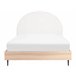 Beliani Cama com estrado Poliéster MILLAY 156x211 Branco/ Bege