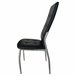 Cadeira de jantar Laci em couro sintético e cromo Preto
