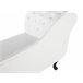 Beliani Chaise longue versão à esquerda Pele sintética NIMES Branco