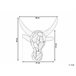 Beliani Figura de pared BULL HEAD Castanho