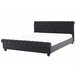 Beliani Cama com estrado Veludo AVALLON 233x192 Preto