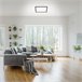 Plafon SLIM LED 1 18W 29cm quadrado marca BRILONER Preto