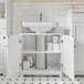 Armário de banho com 1 prateleira e 2 portas BZR18-II-W SoBuy 60 Branco