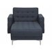 Beliani Chaise longue Poliéster ABERDEEN Castanho