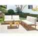 Beliani Conjunto lounge Madeira com certificado FSC® FRASCATI Creme
