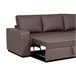 Chaise longue de pele sintética com cama HARRY Chocolate