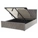 Beliani Cama con almacenaje Terciopelo AMIENS 171x217 Cinza Escuro