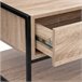 Mesa de centro Aliaj com 1 gaveta estilo industrial Preto/ Madeira