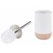 Beliani Conjunto de acessórios de banho LEBU Branco