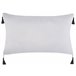 Beliani Almofada decorativa LIRIOPE 30x50 Branco/ Preto