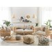Beliani Conjunto de jardín Ratán DOLCEDO Branco/ Bege