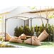 Beliani Pérgola de Jardim VOMERO 305x305 Bege