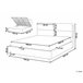 Beliani Cama baú Veludo BATILLY 194x224 Bege