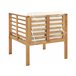 Beliani Conjunto lounge Madeira de acácia PACIFIC Branco/ Bege
