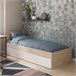Pacote de 2 gavetas inferiores para cama infantil estilo nórdico Branco