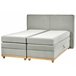 Beliani Cama continental Poliéster DYNASTY 180x217 Cinza Claro