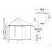 Beliani Pérgola de Jardim PORTEL 350x350 Bege