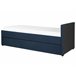 Beliani Cama com estrado Poliéster MARMANDE 86x214 Azul Marino