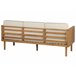 Beliani Conjunto lounge Madeira de acácia BARATTI Creme
