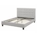 Beliani Cama com estrado Poliéster ROCHELLE 147x218 Cinza Claro