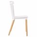 Pacote de 2 cadeiras Alna para sala de estar, sala de jantar e cozinha Branco/ Madeira