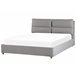 Beliani Cama baú Veludo BATILLY 174x224 Cinza
