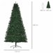 Árvore de Natal Artificial 240cm PVC, Aço HOMCOM, casa - natal Verde